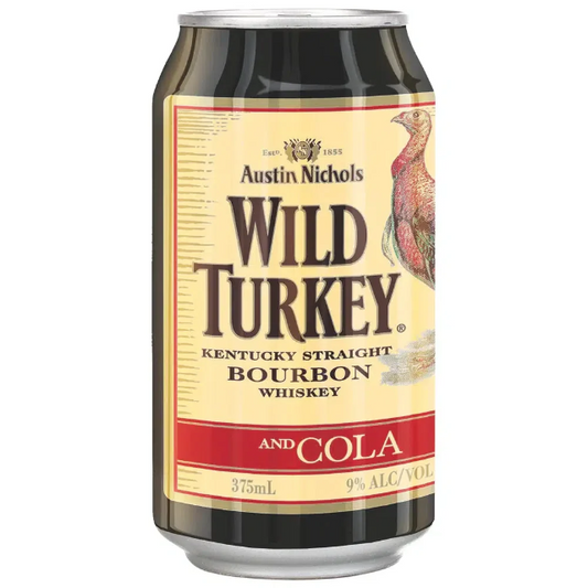 Wild Turkey Heritage 9% 2026 Bourbon & Cola Cans 375ml