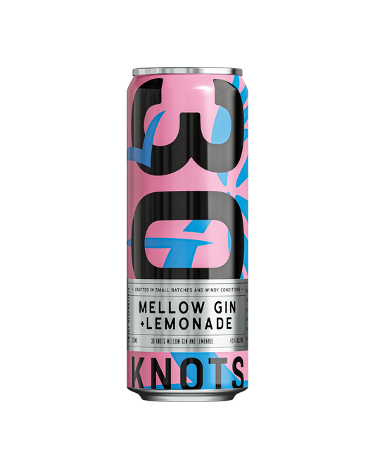 30 Knots Spirits Mellow Gin & Lemonade Cans 330ml - Boozeit.com.au