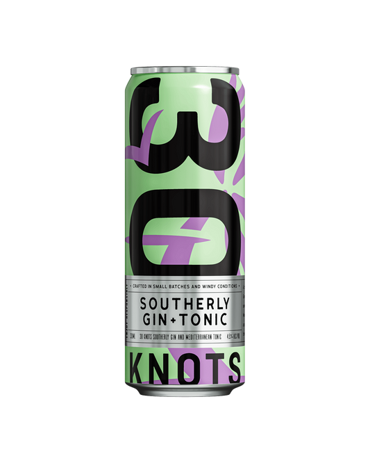 30 Knots Spirits Southerly Gin & Tonic Cans 330ml - Boozeit.com.au