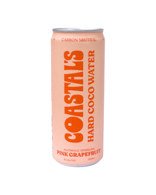 Coastals Hard Coco Water Pink Grapefruit 320ml - Boozeit.com.au