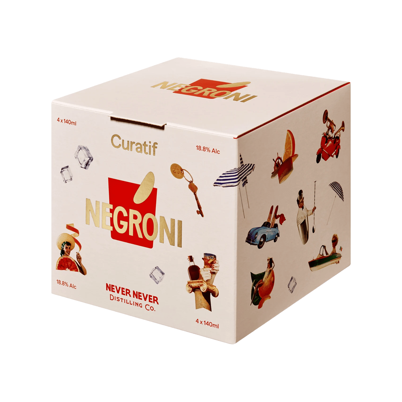 Curatif Negroni Cans 140ml - Boozeit.com.au
