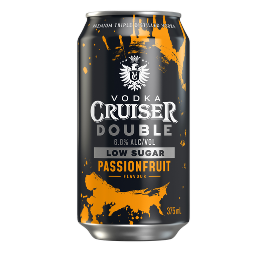 Vodka Cruiser Double Low Sugar Passionfruit 6.8% Cans 375ml