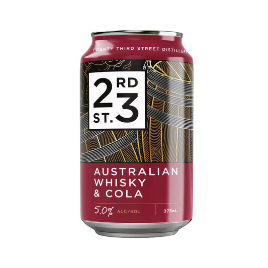 23rd Street Distillery Australian Whiskey & Cola 5% Cans 375ml