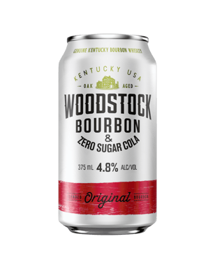Woodstock Bourbon & Zero Sugar Cola 4.8% 375ml