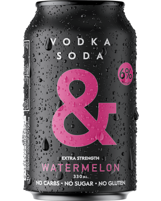 Ampersand Vodka Soda & Watermelon 6% Cans 330ml
