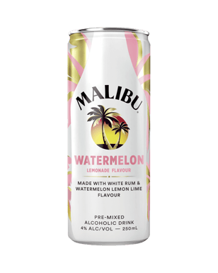 Malibu Coconut Rum & Watermelon Lemonade Cans 250ml