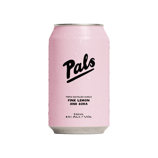 Pals Vodka Pink Lemon and Soda Cans 330ml - Boozeit.com.au