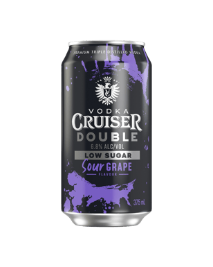 Vodka Cruiser Double Low Sugar Sour Grape 6.8% Cans 375ml