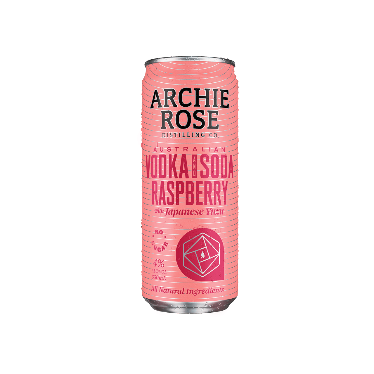 Archie Rose Australian Vodka & Soda With Raspberry & Yuzu Cans 330ml