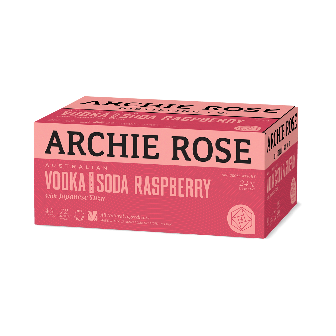 Archie Rose Australian Vodka & Soda With Raspberry & Yuzu Cans 330ml
