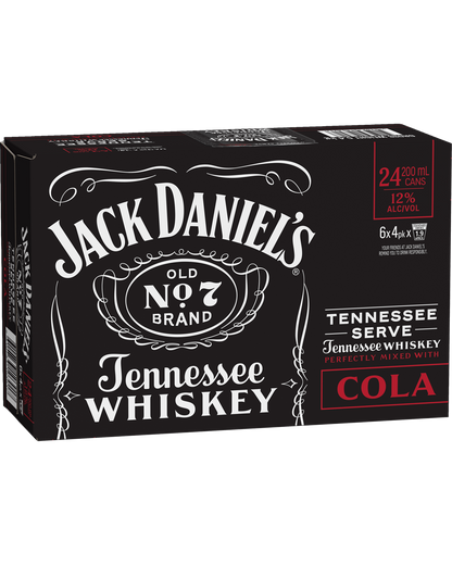 Jack Daniel's Tennessee Whiskey Tennessee Serve & Cola 12% 200ml