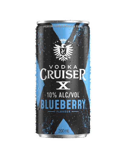 Vodka Cruiser X 10% Blueberry Cans 200ml - Boozeit.com.au