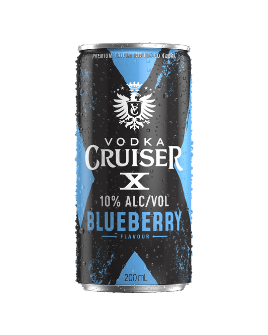 Vodka Cruiser X 10% Blueberry Cans 200ml - Boozeit.com.au