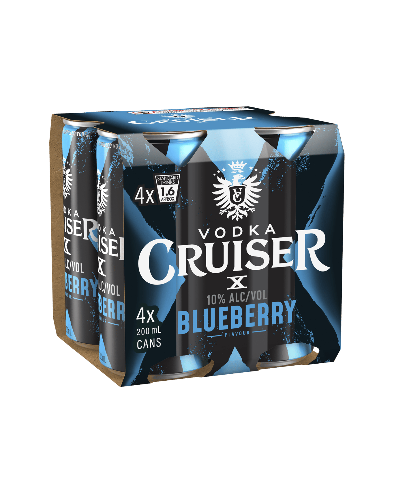 Vodka Cruiser X 10% Blueberry Cans 200ml - Boozeit.com.au