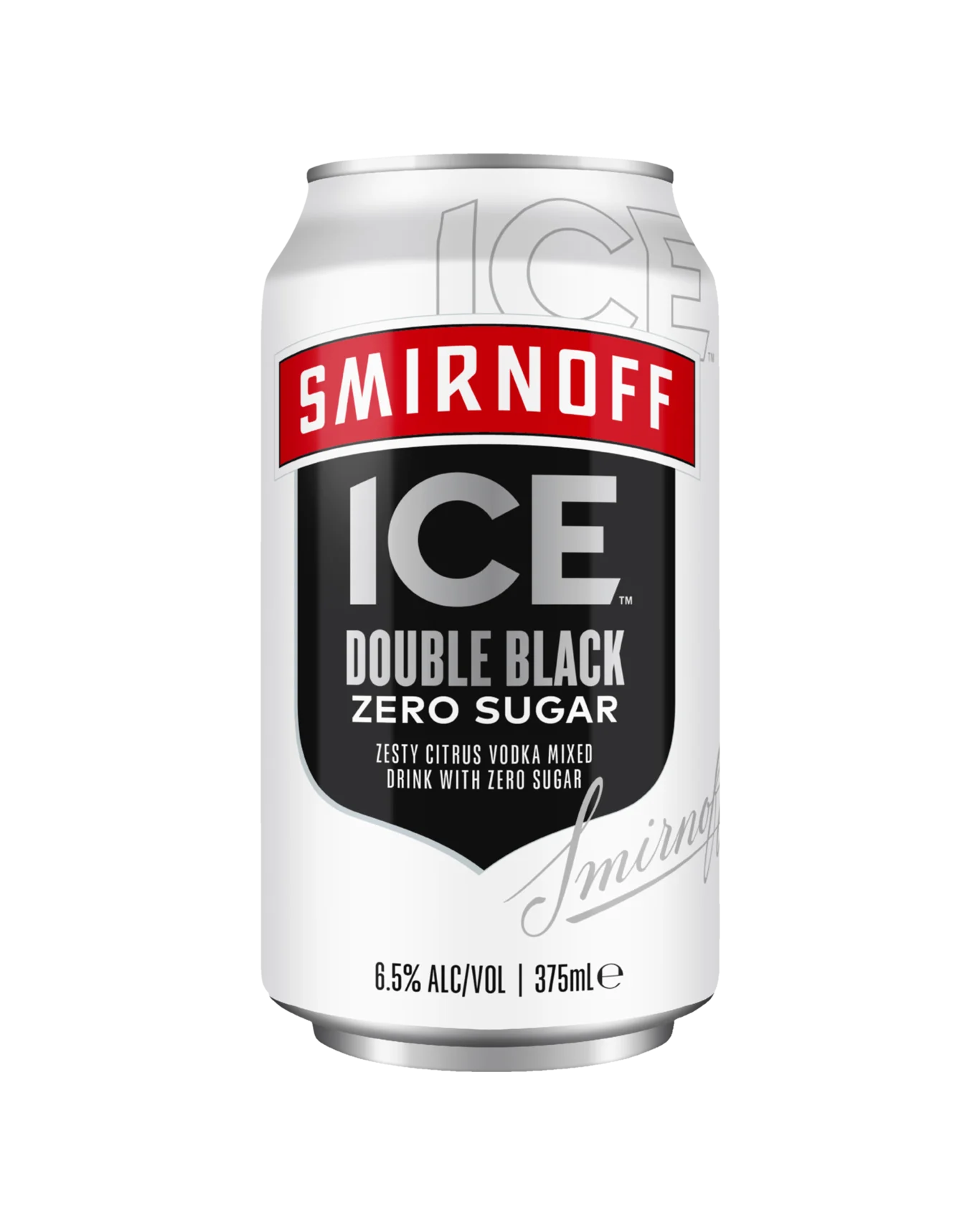 Smirnoff Ice Double Black Zero Sugar 6.5% Cans 375ml