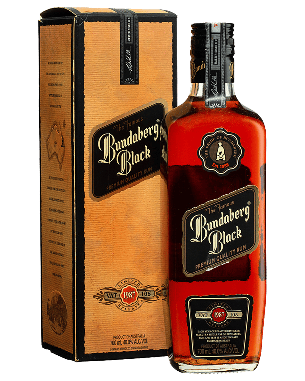 Bundaberg Black Vat 105 1987 Rum 1125ml NO BOX