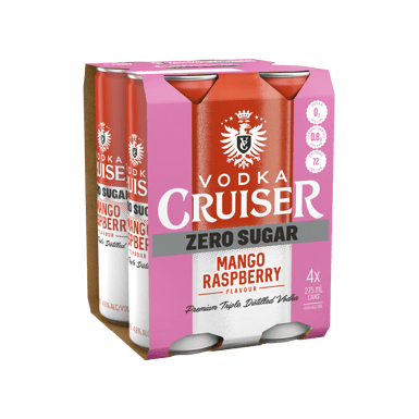 Cruiser Raspberry Vodka Cruiser Zero Sugar Mango & Raspberry 4.6% Cans 275ml – Boozeit.com.au