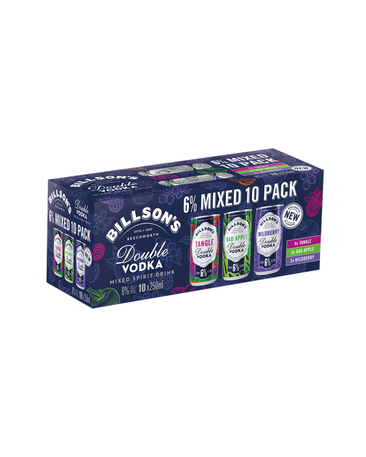 Billson’s Double Vodka 6% 10 Pack Cans 250ml