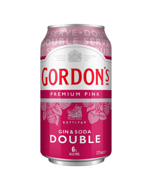 Gordon's Pink and Soda Double Serve Cans 375ml