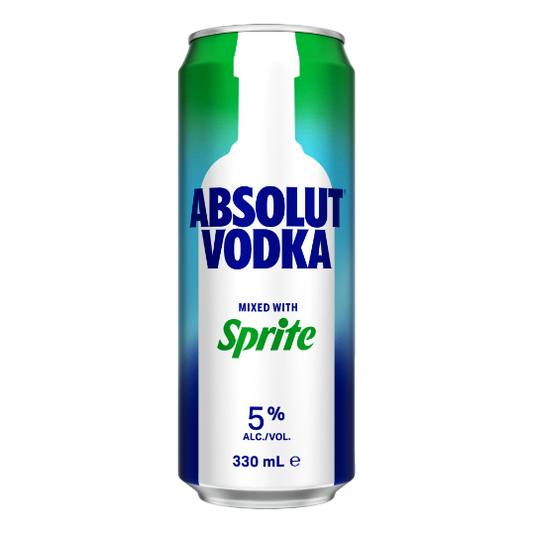 Absolut Vodka & Sprite 5% Cans 330ml