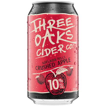 Three Oaks Crushed Apple Cider 10% 10 Pack Cans 375ml