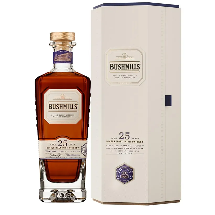 Bushmills 25 Year Old Port Pipes Finish Single Malt Irish Whiskey 700ml