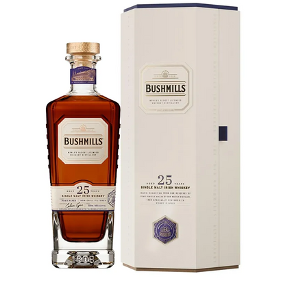Bushmills 25 Year Old Port Pipes Finish Single Malt Irish Whiskey 700ml