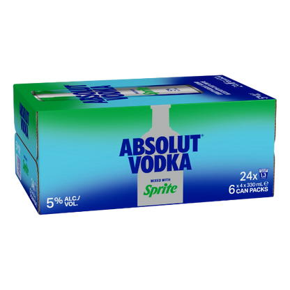 Absolut Vodka & Sprite 5% Cans 330ml