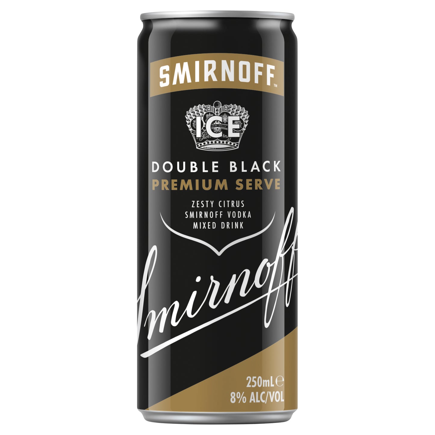 Smirnoff Ice Double Black Premium Serve 8% Vodka 250ml