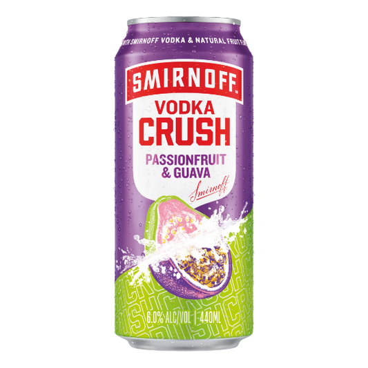 Smirnoff Vodka Crush Passionfruit & Guava 6% Cans 440ml
