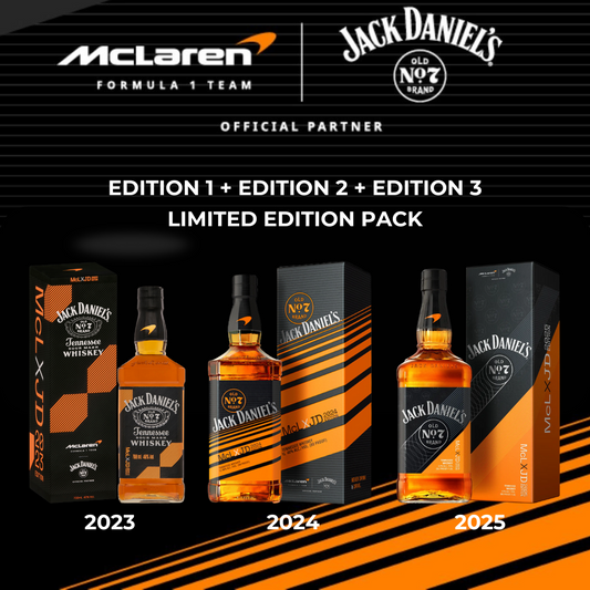Jack Daniel's x McLaren ED 1 + ED 2 + ED 3 Limited Edition Pack 3 x 700ml