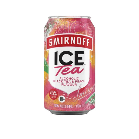 Smirnoff Ice Tea Alcoholic Black Tea & Peach Cans 375ml