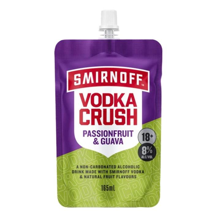 Smirnoff Vodka Crush Passionfruit & Guava Pouch 165mL