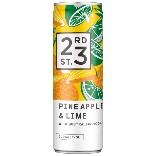 23rd Street Distillery Pineapple & Lime With Australian Vodka Cans 300ml