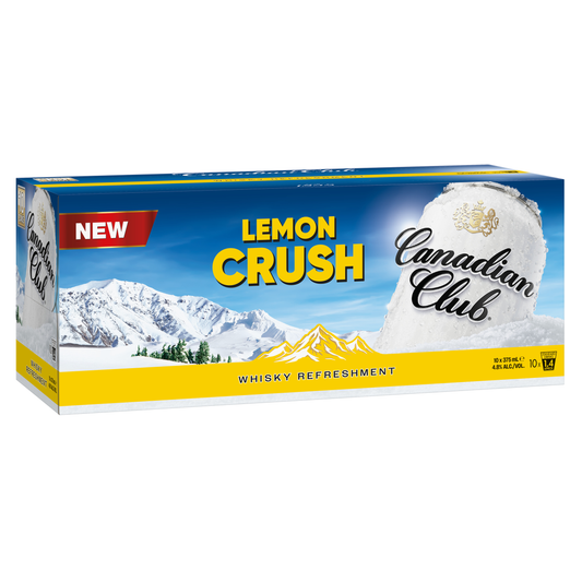 Canadian Club Lemon Crush Whisky 10 Pack Cans 375ml