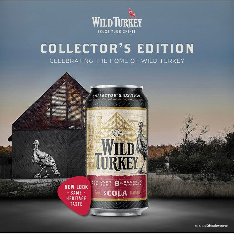 Wild Turkey Heritage 9% 2023 Kentucky Straight Bourbon Whiskey & Cola 375ml