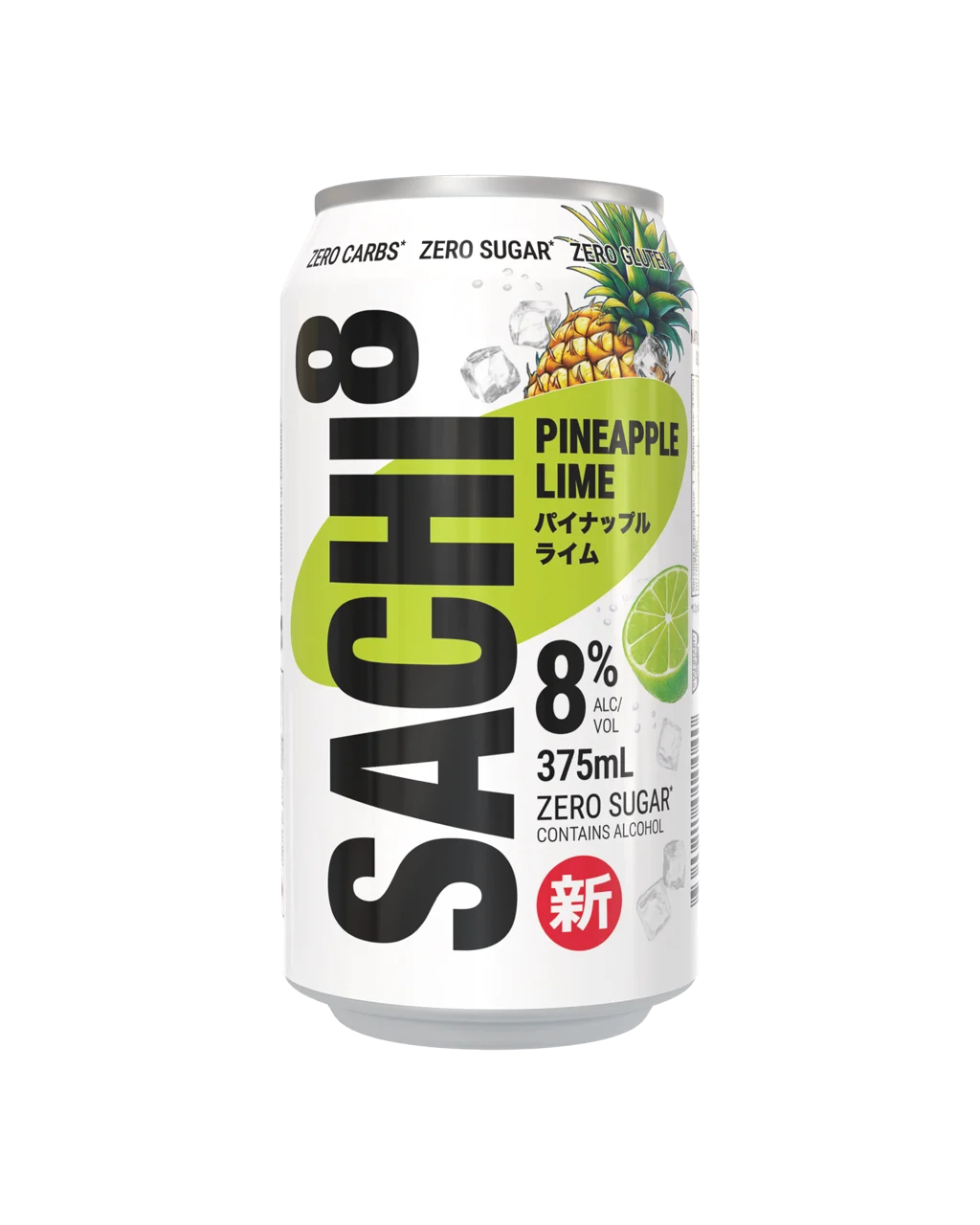 Sachi8 Pineapple Lime Zero Sugar Cans 375ml