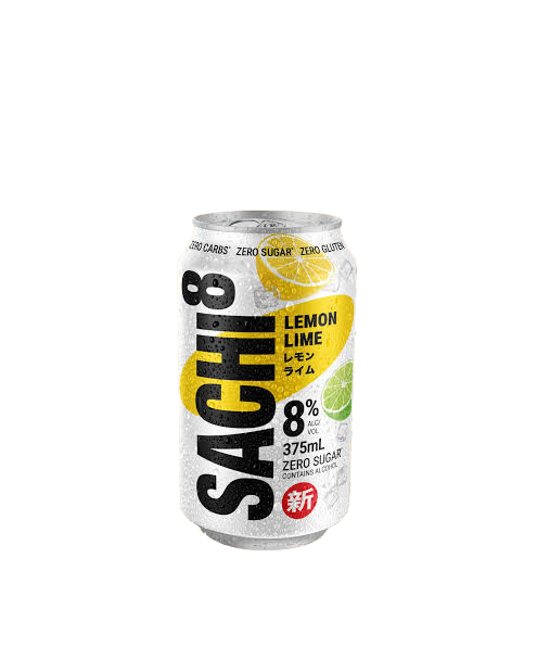 Sachi8 Lemon Lime Zero Sugar Cans 375ml