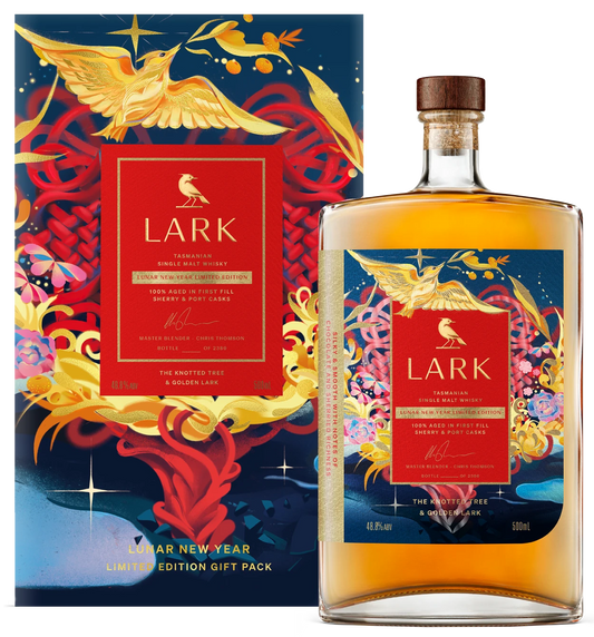 Lark Lunar New Year The Knotted Tree & Golden Lark Single Malt Australian Whisky 500ml