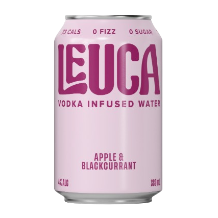 Leuca Vodka Infused Water Apple & Blackcurrant Cans 330ml
