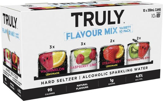 Truly Hard Seltzer Flavour Mix Variety 10 Pack 330ml