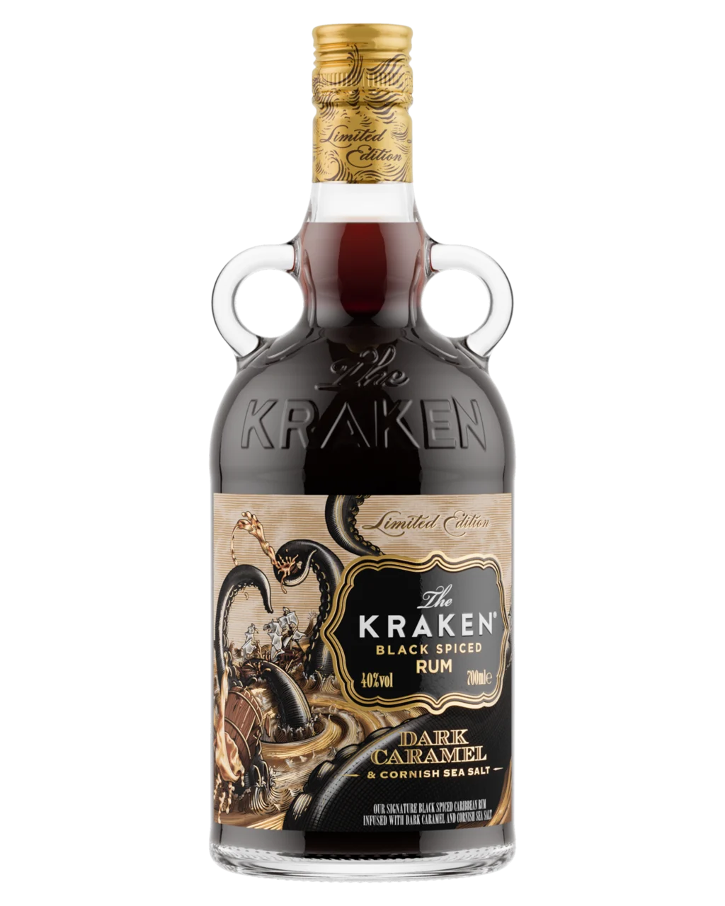 The Kraken Dark Caramel and Cornish Sea Salt Black Spiced Rum 700ml - Boozeit.com.au