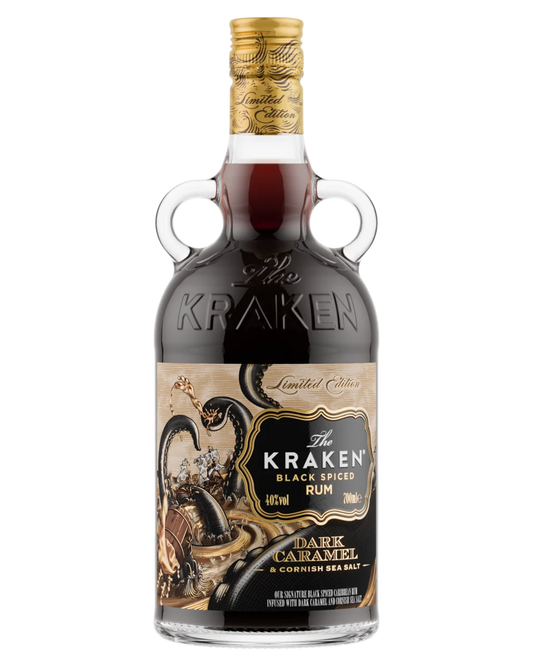 The Kraken Dark Caramel and Cornish Sea Salt Black Spiced Rum 700ml