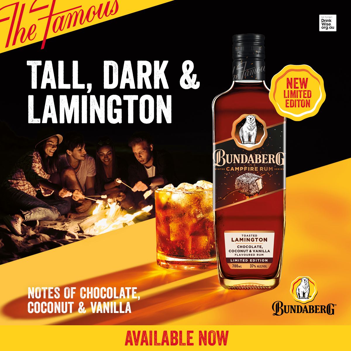 Bundaberg Campfire Toasted Lamington Rum 700ml