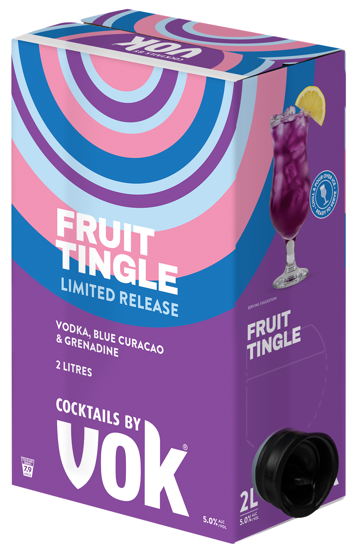 Vok Cocktails Fruit Tingle 2L