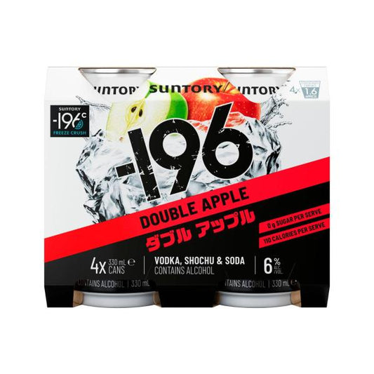 Suntory -196 Double Apple Shochu, Vodka & Soda 6% Cans 330ml