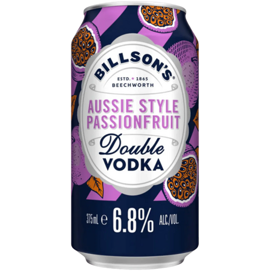 Billson’s Aussie Style Passionfruit Double Vodka Cans 375ml