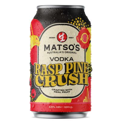 Matso’s Vodka Rasp Pine Crush Cans 330ml