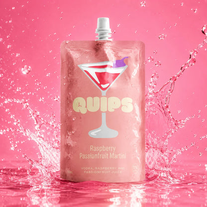 Quips Raspberry Passionfruit Martini Cocktail Pouch 168ml