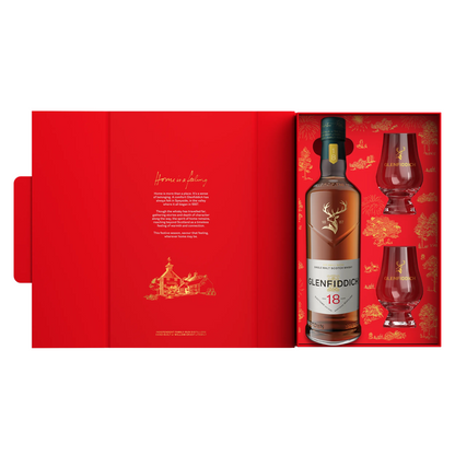 Glenfiddich 18 Year Old Festive Gift Pack Single Malt Scotch Whisky 700ml
